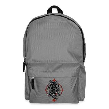 Panthère noire tattoo barbelés agressive - Rucksack - Mittelgrau - Vorne