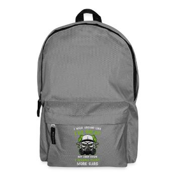 I want to Paint More Cars Graffiti Mask Design - Backpack - elephant grey - Front