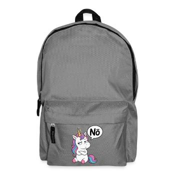 Genervtes Einhorn Nö - Rucksack - Mittelgrau - Vorne