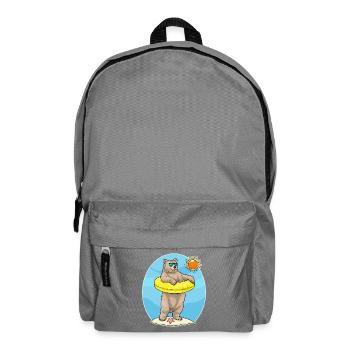 Bär Strand Schwimmring Sommer - Rucksack - Mittelgrau - Vorne