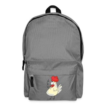 Poulet, fumeur, cigarette, tabac, poulets fumeurs, - Sac à dos - gris éléphant - Devant