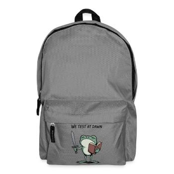 We Test at Dawn Frog Knight Reading - Backpack - elephant grey - Front