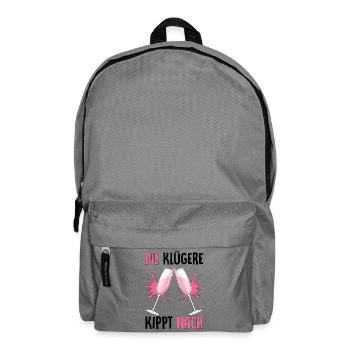 Die Klügere Kippt Nach - Rucksack - Mittelgrau - Vorne