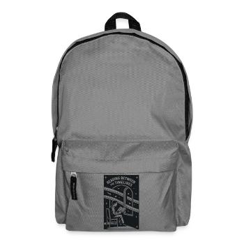 Reading Between Timelines | Sci-Fi Book - Backpack - elephant grey - Front