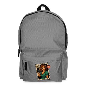 Selfie Cow Stamp Portrait - Backpack - elephant grey - Front