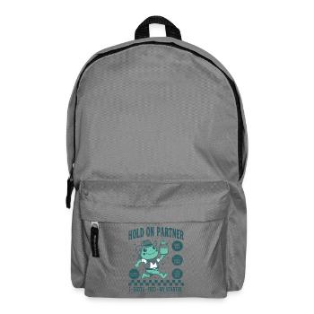 Sourdough Bread Baking Baker Hold On Partner - Backpack - elephant grey - Front