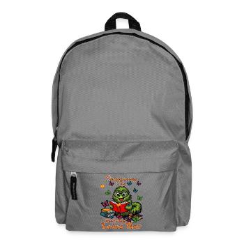 Puschelraupe Leseheld - Rucksack - Mittelgrau - Vorne