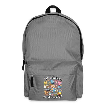 Welchen Teil von Babychaos verstehst du nicht - Rucksack - Mittelgrau - Vorne