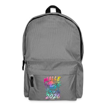 Malle 2026 Mallorca Urlaub Party Sommer - Rucksack - Mittelgrau - Vorne