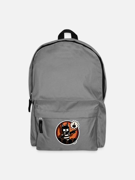 Bühnenkatzen-Mikrofon-Duell - Rucksack - Mittelgrau