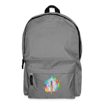 Explosion colorée de couleurs d’éventail de paume - Sac à dos - gris éléphant - Devant