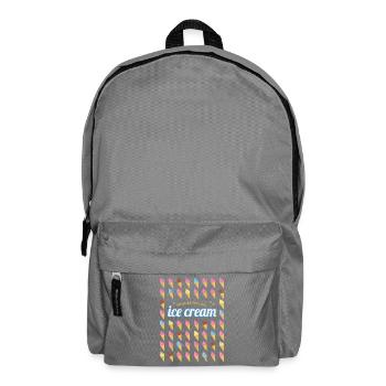 Eis im Hörnchen Vintage Waffel Eiscreme Design - Backpack - elephant grey - Front