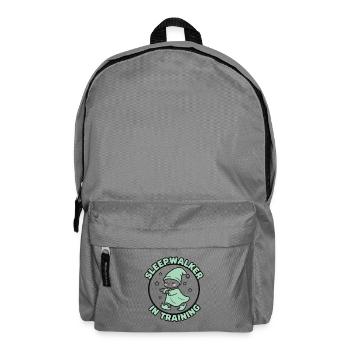 Sleepwalkers in training | Sleep humor - Backpack - elephant grey - Front
