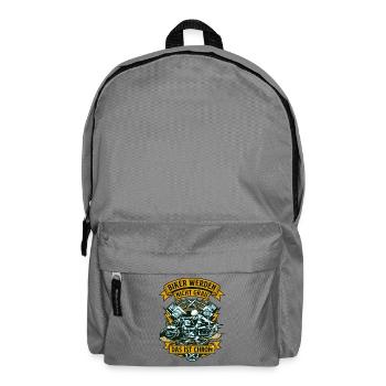 Biker werden nicht grau das ist Chrom Motorrad - Rucksack - Mittelgrau - Vorne