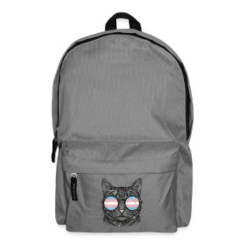 Pride Month LGBT – Lustige Katze mit Sonnenbrille - Rucksack - Mittelgrau - Vorne