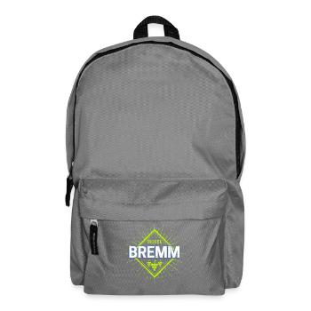 Bremm an der Mosel mit Retro Weintrauben Souvenir - Rucksack - Mittelgrau - Vorne
