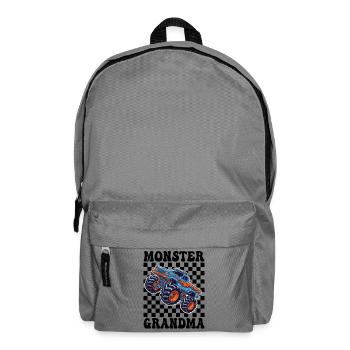 Monster Truck Blau Flammen - Rucksack - Mittelgrau - Vorne