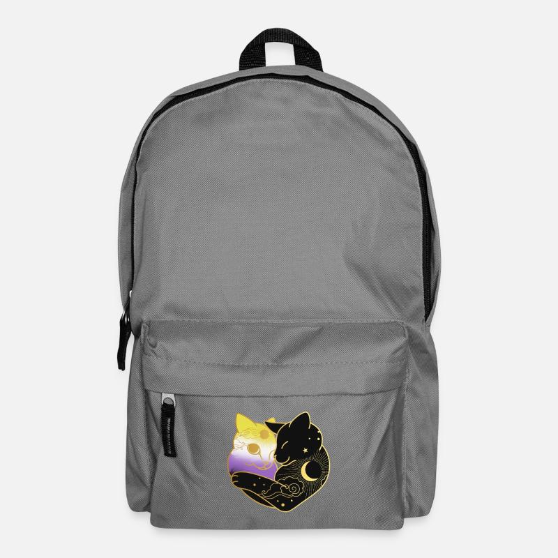 Chat non binaire Celestial Heart Pride Drapeau LGBT - Sac à dos - gris éléphant