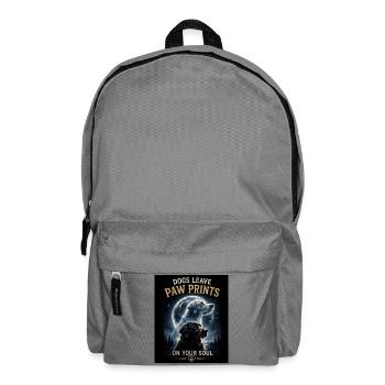 Paw Prints On Your Soul Dog Love Dog Lover - Backpack - elephant grey - Front