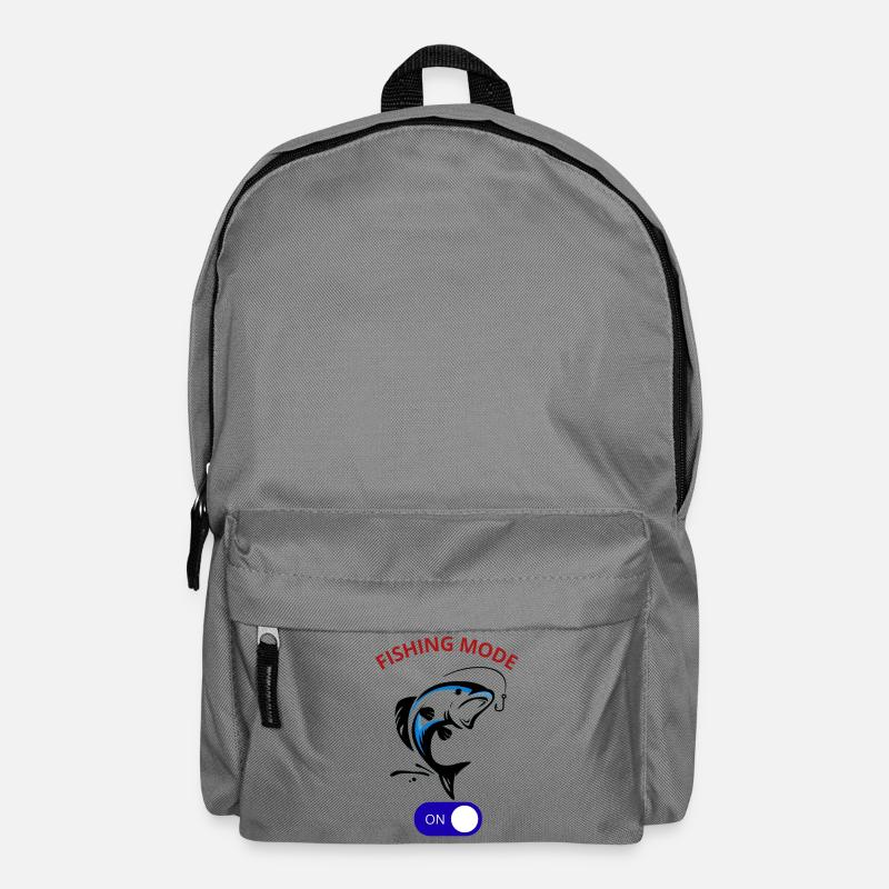 Angelmodus aktiviert Cool Angler Fish Hook Tee - Rucksack - Mittelgrau
