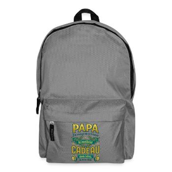 Papa Meilleur Cadeau C'est Moi Humour - Sac à dos - gris éléphant - Devant