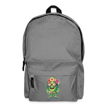  Lustige Urlaub Gurke im Hawaii Hula Look mit - Rucksack - Mittelgrau - Vorne