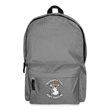 Pregnant and wild koala pregnancy: fingers - Backpack - elephant grey - Front