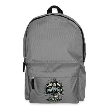 Plattdeutsch Kiffer Humor Nordsee Moin Spruch - Rucksack - Mittelgrau - Vorne