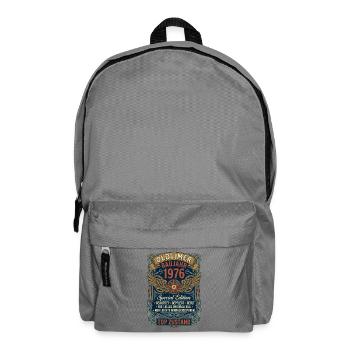 Oldtimer Baujahr 1976 50. Geburtstag Vintage - Rucksack - Mittelgrau - Vorne