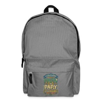 Papa Et Papy Deux Titres J assure Vintage - Sac à dos - gris éléphant - Devant