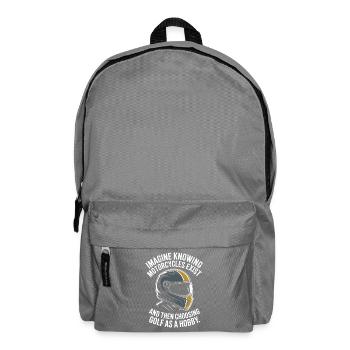 Motorcycles Exist Chopper Motorcycle Rider Biker - Backpack - elephant grey - Front