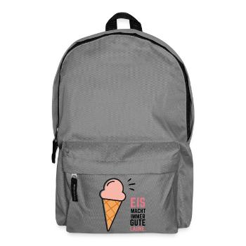 Eis Gute Laune - Rucksack - Mittelgrau - Vorne