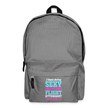 Stewardess Flugbegleiter - Rucksack - Mittelgrau - Vorne