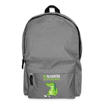 Alligator-Hausaufgaben-Unfug - Rucksack - Mittelgrau - Vorne