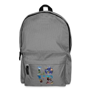 L’amour de la nature et de la terre avec des océans et des montagnes - Sac à dos - gris éléphant - Devant