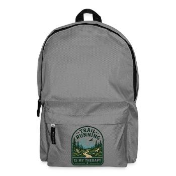 La course en sentier est ma thérapie - Sac à dos - gris éléphant - Devant
