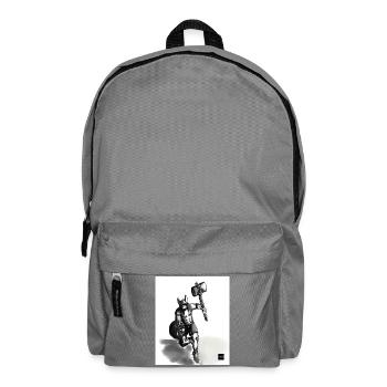 Guerrier viking avec un marteau en marche - Sac à dos - gris éléphant - Devant