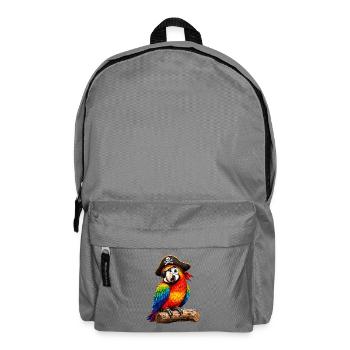  Bunter Piratenpapagei Mit Augenklappe Für Kinder - Rucksack - Mittelgrau - Vorne