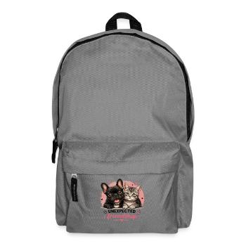 Amitié inattendue Bouledogue français et - Sac à dos - gris éléphant - Devant