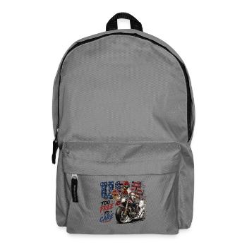 USA trop libres de s’en soucier Motard Rooster Moto Liberté - Sac à dos - gris éléphant - Devant