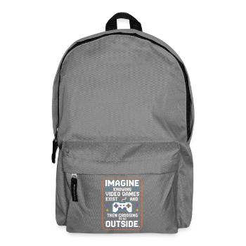 Imaginez que les jeux vidéo existent PC Gamer Gaming Zocker - Sac à dos - gris éléphant - Devant