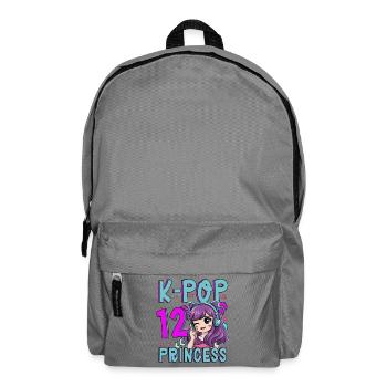K-Pop Princess Age 12 Years Old Birthday - Backpack - elephant grey - Front