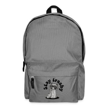 Bleib Trashig, Süßer Waschbär Müll-panda - Rucksack - Mittelgrau - Vorne