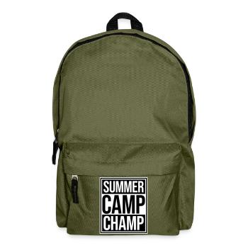 Summer Camp Champ Fun Kids Outdoor Adventure - Backpack - olive green - Front