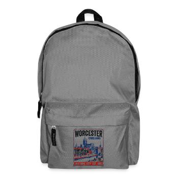 Worcester England Skyline Along River Severn - Backpack - elephant grey - Front