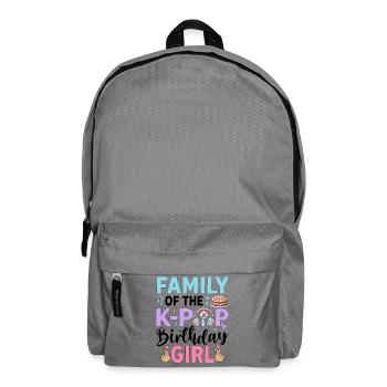 Family of The K-Pop Birthday Girl - Rucksack - Mittelgrau - Vorne