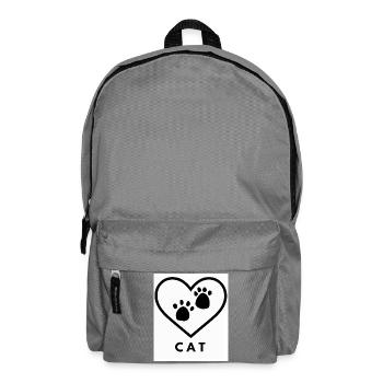 Katzenliebe gross - Rucksack - Mittelgrau - Vorne