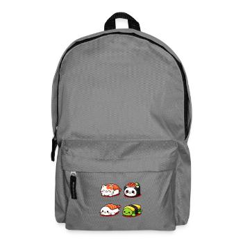 Kawaii Sushi Tierchen Parade - Rucksack - Mittelgrau - Vorne