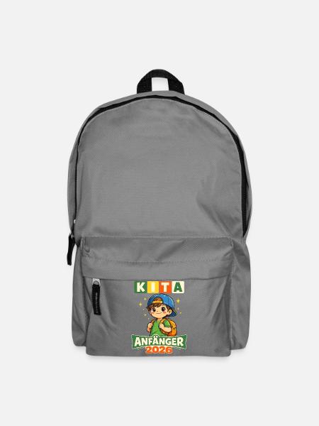 Kita Anfänger 2026 Schulstart mit Rucksack - Rucksack - Mittelgrau