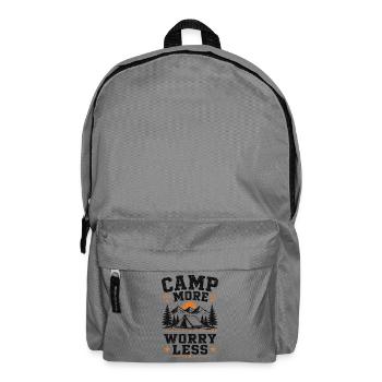 Camp More Worry Less Shirt - Rucksack - Mittelgrau - Vorne